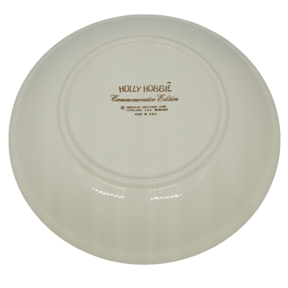 Vtg Christmas 10" Porcelain Plate Commemorative Edition 1972 Holly Hobbie USA - Picture 8 of 10